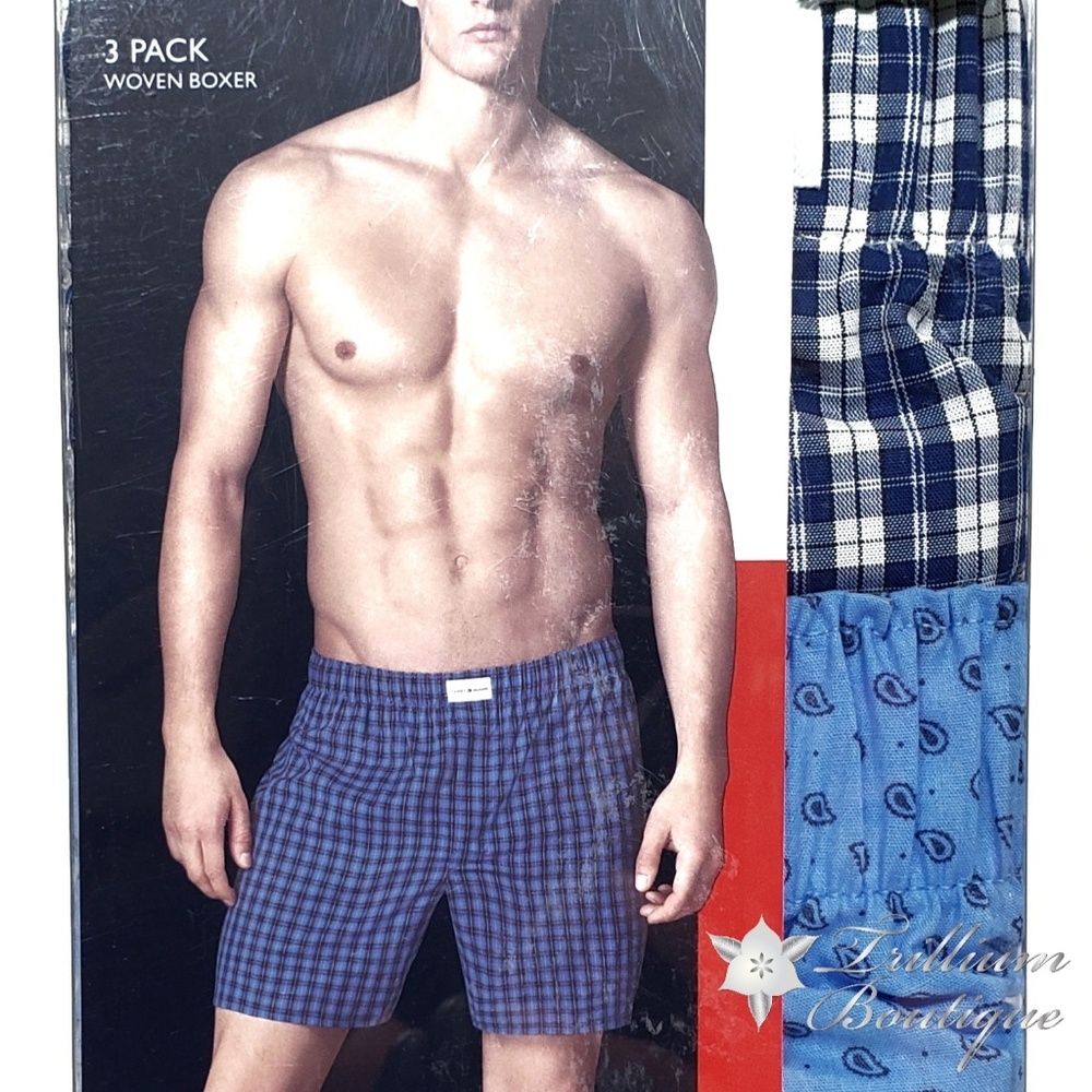 Tommy Hilfiger Mens Woven Boxers (3 Pack) NWT! - Picture 3 of 8